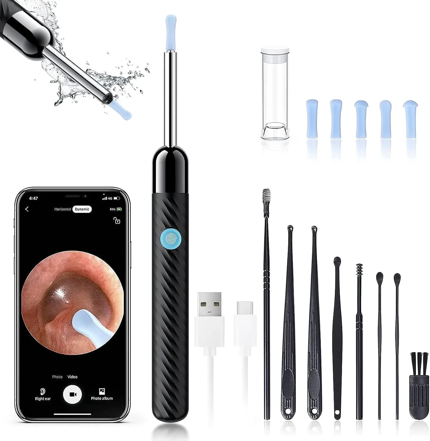 Easy Ear Cleaner 8 Pcs Ear Set with Camera