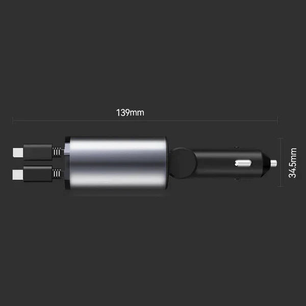 Retractable Charge™ 4-in-1 Car Hub