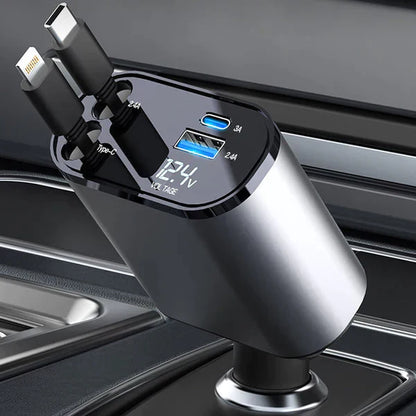 Retractable Charge™ 4-in-1 Car Hub