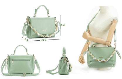 Casual Solid Bag with Chain